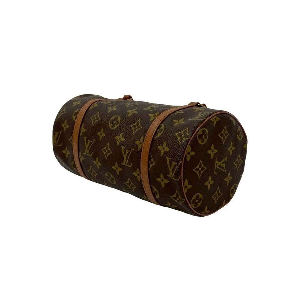 LOUIS VUITTON Brown Monogram Leather Papillon 26 Boston Bag - Picture 8 of 9
